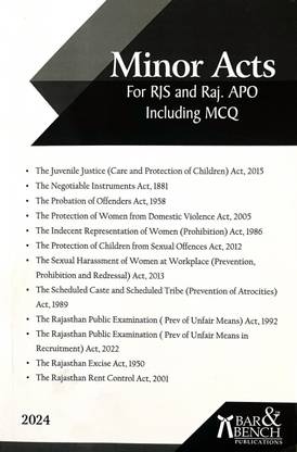 Minor Acts For Rajasthan Judicial Service (RJS) Raj. Assistant Prosecution Officer (APO) Including MCQ