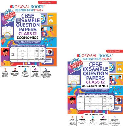 ओसवाल 10 सैंपल पेपर Cbse अकाउंटेंसी एंड इकोनॉमिक्स फॉर 12th ( सेट ऑफ 2 बुक्स )