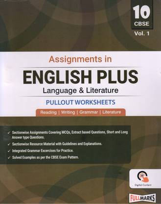 Assignments In English Plus Language & Literature CBSE - 10 Vol - 1,2