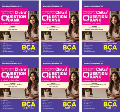 BCA Semester 1 Question Bank Combo (6 Books) Chita Question Bank 2024