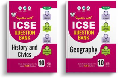 Together With ICSE Class 10 Question Bank History & Civics And Geography Exam 2024 (Set Of 2 Books) (Chapterwise & Topicwise)