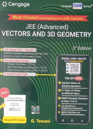 CENGAGE JEE ADVANCED VECTORS AND 3D GEOMETRY 3rd EDITION WITH DPP