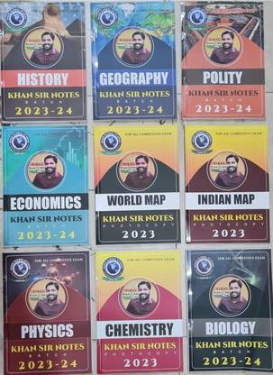 Khan SIR Complete Notes HISTORY/GEOGRAPHY/POLTY/ECONOMICS/BIOLOGY/PHYSICS/CHEMISTRY/INDIA MAP/WORLD MAP COMPLETE NOTES KHAN SIR