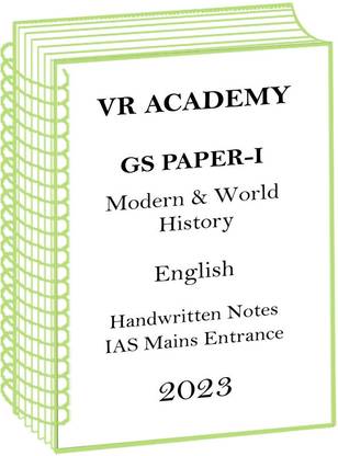 GS Modern And World History Handwritten Notes By V Ram Academy For IAS Mains