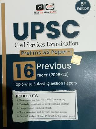 Upsc Prelims Gs Paper-1 ( 16 Previous Years 2008-2023)