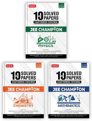 MTG 10 Years JEE Main & Advanced (2024-2015) Chapterwise Topicwise Solved Papers Physics, Chemistry & Mathematics With Cover All State Level Engg. Entrance Exam PYQs | JEE Champion Book For 2025 Exam (Set Of 3)