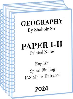 Complete Set Edukemy Geography Optional Printed Notes By Shabbir Sir For IAS Mains