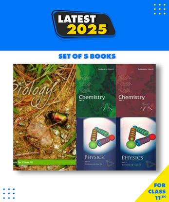 NCERT Class 11 (PCB) NCERT 2023-2024. Book Set. Set Of 5 Books. Physics Part 1 & 2, Chemistry Part 1 & 2 And Biology English Medium
