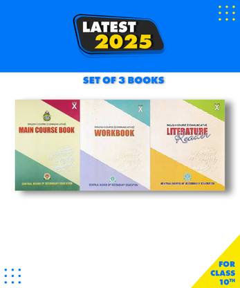 English Course Communicative: Main Course Book, Work Book And Literature Reader -Class 10 Set Of 3 Books Paperback, CBSC|New Latest Edition For 2025-2026