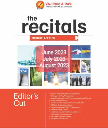 Vajiram And Ravi The ReciTals Current Affairs June To August 2023 Photocopy