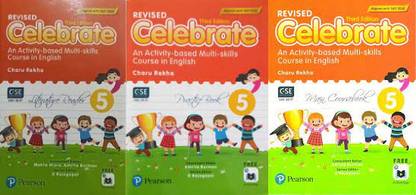 Pearson Celebrate Main Coursebook + Practice Book + Literatre Book For Class 5 ( Combo Set Of 3 Books )