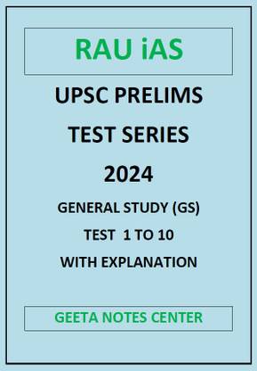Rau Ias Upsc Prelim Test Series 2024 Test 1to10 Photocopy