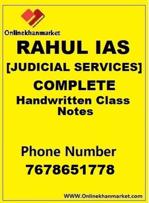 Rahul IAS LAW Class Notes For IAS, PCS And Judicial Services
