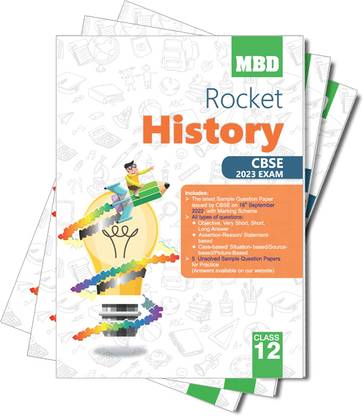 MBD Rocket Sample Papers Class 12 History, Pol Science, Geography For CBSE Board Exams 2023 (Set Of 3 Books)