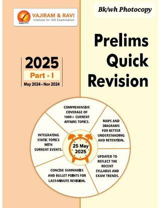 Vajiram & Ravi Prelims Quick Revision 2024 Part 1 B/W Photocopy