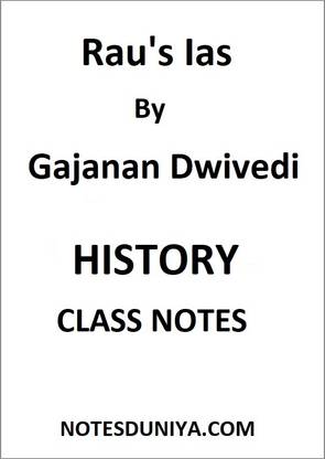 Raus Ias Gajanan Dwivedi History Class Notes English Medium