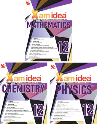 Xam Idea Physics , Chemistry & Mathematics (3-Books Set) Class 12 Book | CBSE Board | Chapterwise Question Bank | Based On Revised CBSE Syllabus | NCERT Questions Included | 2024-25 Exam