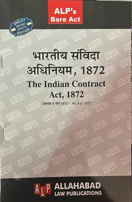 The Indian Contract Act , 1872 Bare Act ( Diglot Edition)
