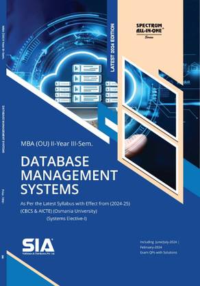 Database Management System (System Elective-I) MBA II-Year III -Sem (O.U) As Per The Latest Syllabus With Effect From (2024-25) (CBCS & AICTE) Latest 2024 Edition