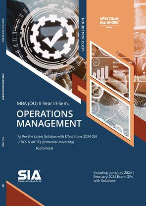Operations Management (Common) 
 MBA II-Year III-Sem (O.U) As Per The Latest Syllabus With Effect From 2024-25 (CBCS & AICTE) Laest 2024 Edition