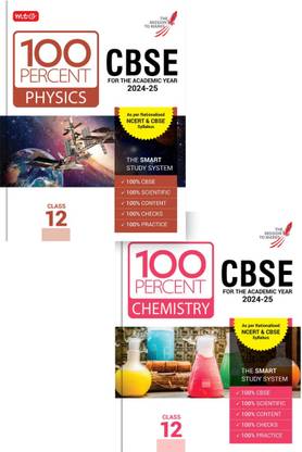 MTG 100 Percent Physics & Chemistry For Class 12 CBSE Board Exam 2024-25 (Set Of 2 Books) | Self-Evaluation Test, Theory, & Practical Available All In One Book | As Per Rationalised NCERT & CBSE Syllabus