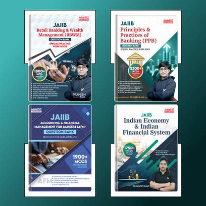 JAIIB IE & IFS + PPB + RBWM + AFM With 7750+ MCQs (Set Of 4) (English Printed Edition) By Adda247