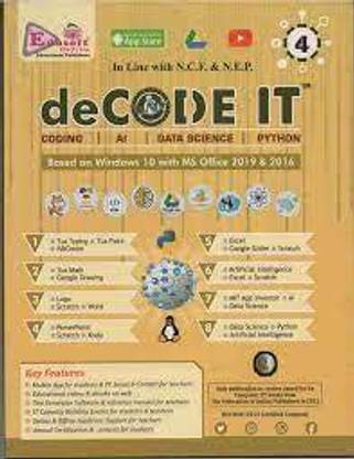 Edusoft Decode It Class 4 Based On Windows 10 With Ms Office 2019 & 2016