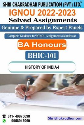 IGNOU BHIC 101 Solved Assignment 2022-23 History Of India – I IGNOU Solved Assignment IGNOU BAHIH IGNOU BA Honours History (CBCS) (2022-2023) Bhic101