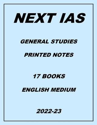 Next IAS GS Printed Notes English Medium 2022-23