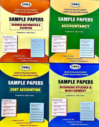 Bussiness Studies And Management, Accountancy, Cost Accounting, Business Mathematics And Statistics Usha Sample Papers Commerce Second Year 2024