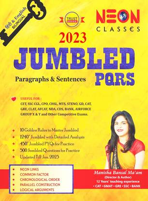 Jumbled : Paragraphs & Sentence (PQRS) 2023-2024 Examination With Updated Syllabus | Bilingual Edition | Manisha Bansal | NEON CLASSES |