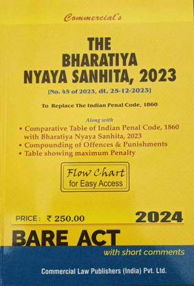 Bharatiya Nyaya Sanhita, 2023,bare Act, Edition 2024