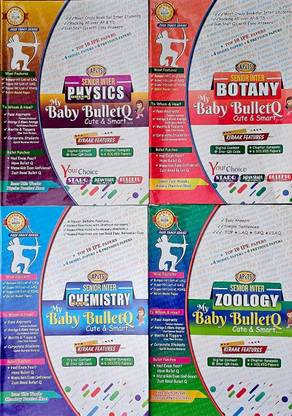 My Baby Bullet Inter 2nd Year BiPC Set Of 4 Books (E/M) (Physics, Botany, Chemistry, Zoology) 2023-24