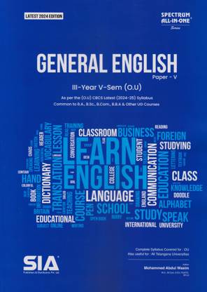 General English III-Year V-Sem Common To B.A., B.Sc., B.Com., B.B.A & Other UG Courses As Per The Latest O.U (CBCS) Latest (2024-25) Syllabus Latest 2024 Edition