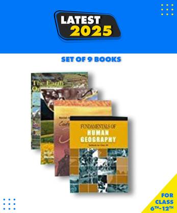 NCERT Geography Text Books Class 6 - 12 Book Set (English Medium)
