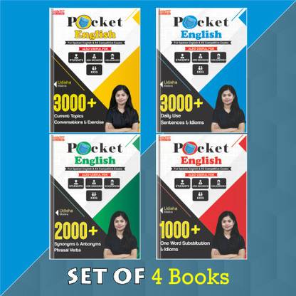 Pocket English For Spoken English & All Competitive Exams, Synonyms & Antonyms Phrasal Verbs,One Word Substitution & Idioms,Daily Use Sentences & Idioms,Current Topics Conversations & Exercise (Set Of 4 Books)