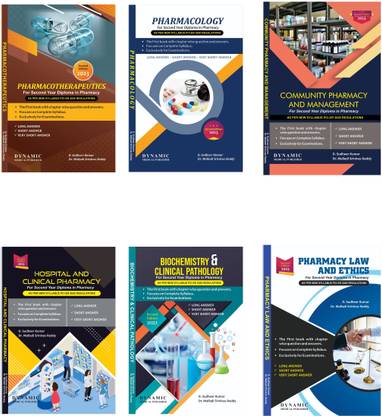 D.pharma 2nd Year Books New Syllabus Biochemistry & Clinical Pathology.hospital & Clinical Pharmacy.community Pharmacy & Management.pharmacy Law & Ethics.pharmacotherapeutics.pharmacology.( As-Per Pci Er-2020 New Syllabus 2022)