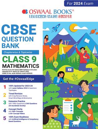 Oswaal CBSE Class 9 Mathematics Question Bank (2024 Exam)