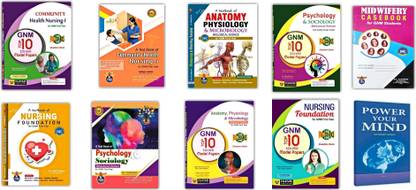 GNM First Year Text Books Along With Midwifery Case Book ( As Per INC Syllabus ) - Pack Of 10 Books Latest Edition [ ENGLISH MEDIUM ]