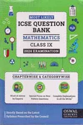 Oswal Icse Question Bank Mathematics Class - 9, [2024 Examination]