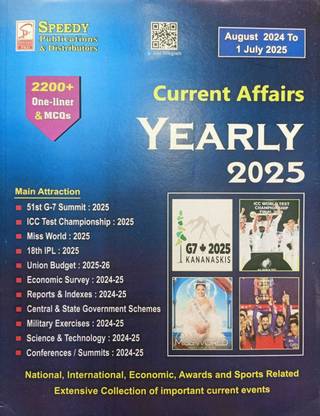 Speedy Current Affairs Varshikank 2025( August 2024 Se 1 July 2025
Paperback, English Speedy Publication |