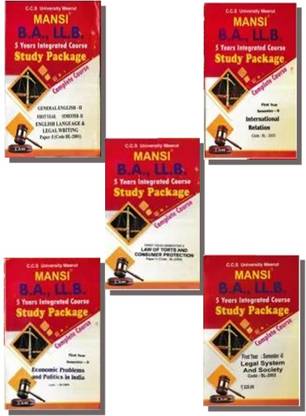 Sadhna Prakashan Mansi For CCS University Meerut BA. LLB 5 Years Integrated Course Study Course Semester-2 ( BL: 2001,2002,2003,2004,2005 ) ( 5 Book Set ) BA LLB Exam