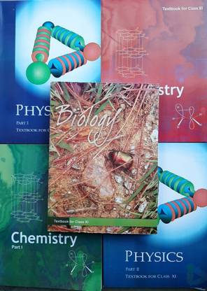 NCERT PCB 4th Textbook Class 11 Physics Chemistry Biology (English Paperback ) Set Of 5 Books. Physics Part 1 And 2 , Chemistry Part 1 And 2 , Biology