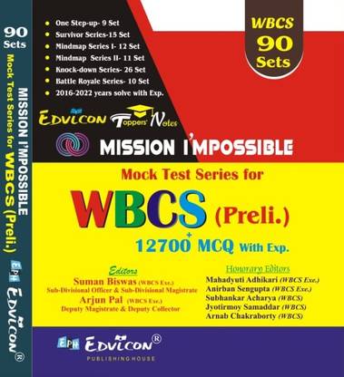 MISSION I'MPOSSIBLE Mock Test Series For WBCS (Preli.) 12700 + MCQ With Exp. (English Version)