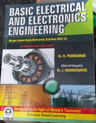 Basic Electrical And Electronics Engineering Syllabus 2021-2022 (Used Like New)