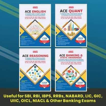Reasoning/ Quantitative Aptitude/ English/ Banking & Static Awareness (4 Books) Topic-Wise Solved Papers For IBPS/ SBI/ RRB/ RBI Bank Clerk/ PO Prelim & Main Exams