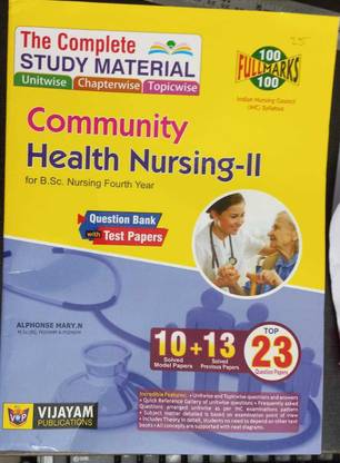 Community Health Nursing-Ii B.sc Nursing 4 Year Study Material Question Bank