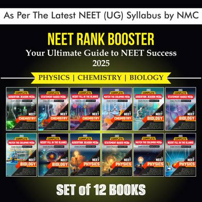 NEET Rank Booster Your Ultimate Guide To Success 2025 |Physics |Chemistry |Biology Chapter Wise MCQs Based On NCERT With Latest NMC (Set Of 12 Books)