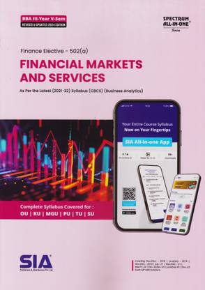 Financial Markets And Services (Finance Elective) B.B.A III-Year V-Sem As Per The Latest (2021-22) Syllabus (CBCS) (Business Analytics-502(A)) Revised & Updated 2024 Edition