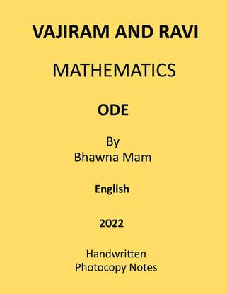 Vajiram And Ravi ODE Handwritten Photocopy Notes By Bhawna Mam For IAS Mains